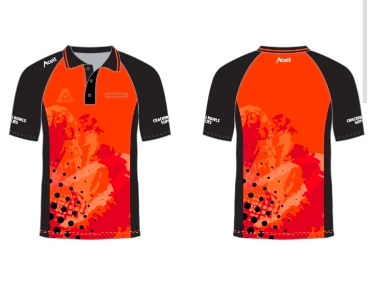 ACEIT ORANGE CRACKERS BOWLS SHIRT